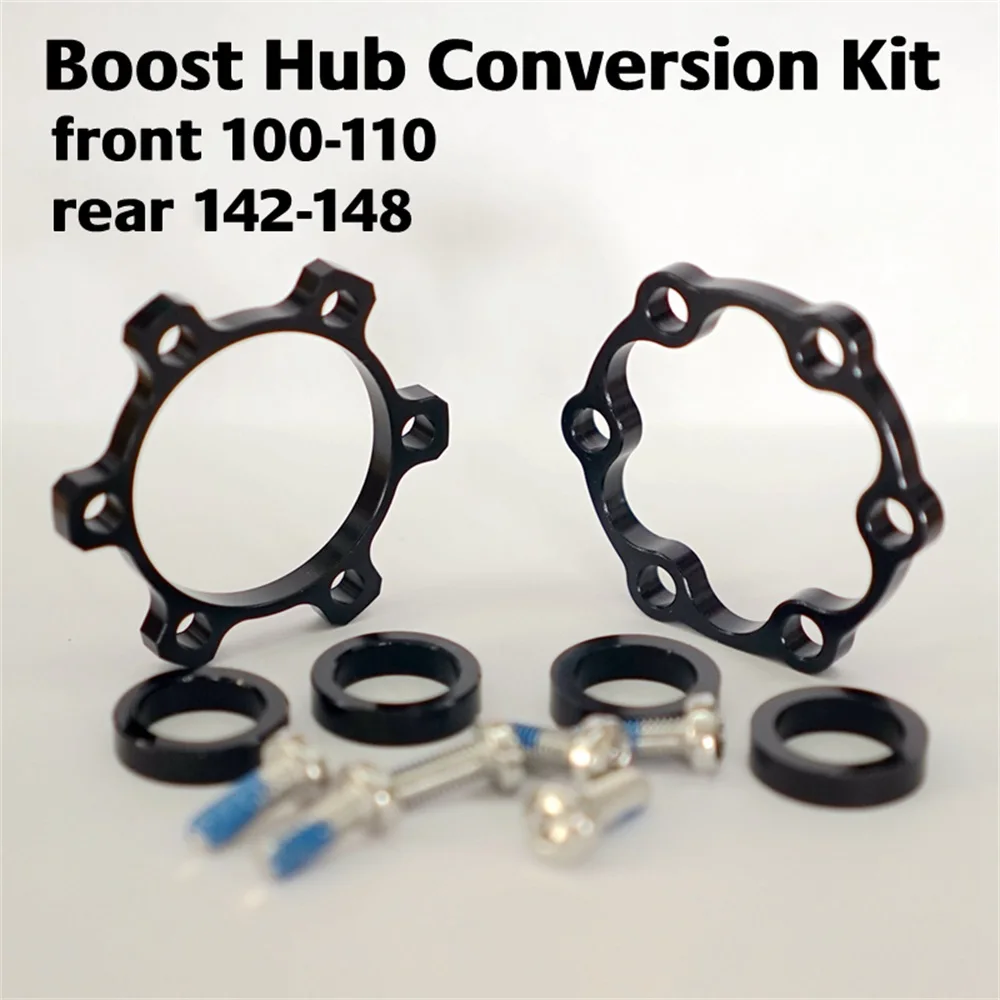 

2024 Boost Hub Bike Conversion Hub Kit , Front 100mm to 110mm Rear 142mm to 148mm Conversion Hub Kit with 6 pcs Screws Dedicated