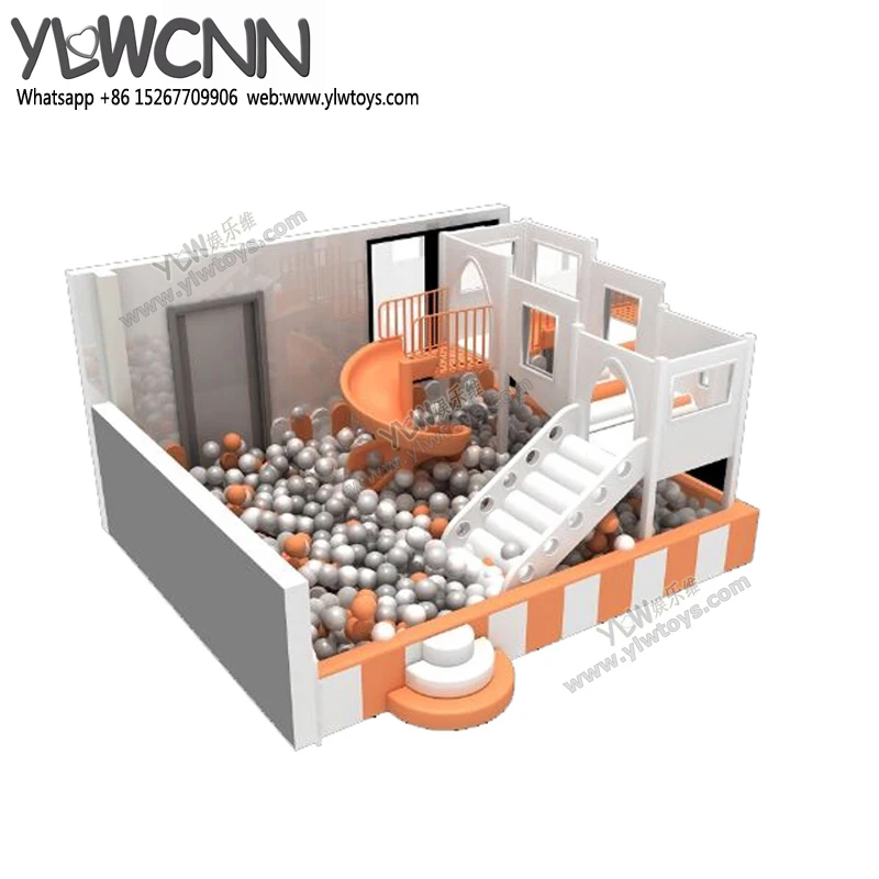 

YLWCNN Indoor Soft Playground Park Kids Rotating Slide Baby Ball Pool Game Toys Amusement Indoor Play Equipment Customized