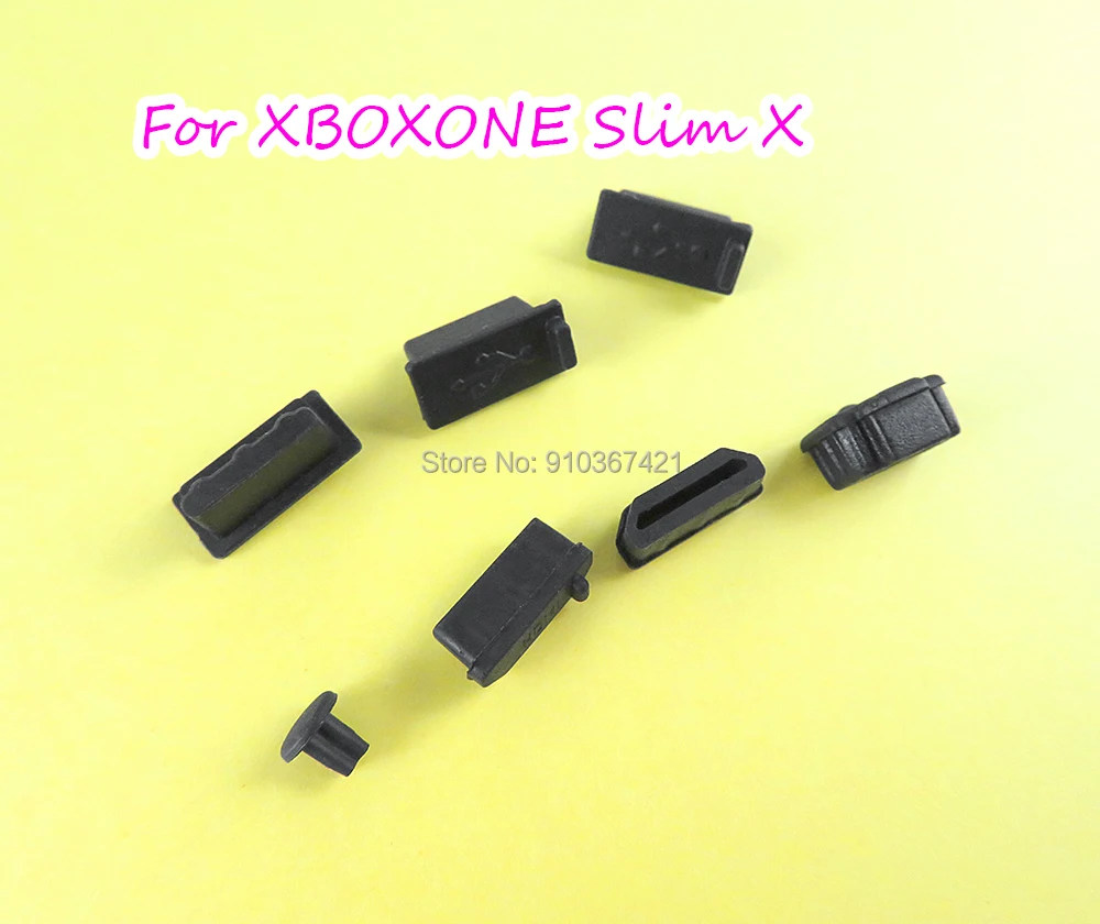 2sets/lot 7 in 1 HDMI-compatibUSB Dust Plug for Xbox One X S Console Silicone Dust Proof Cover Stopper Dustproof Kits Controller