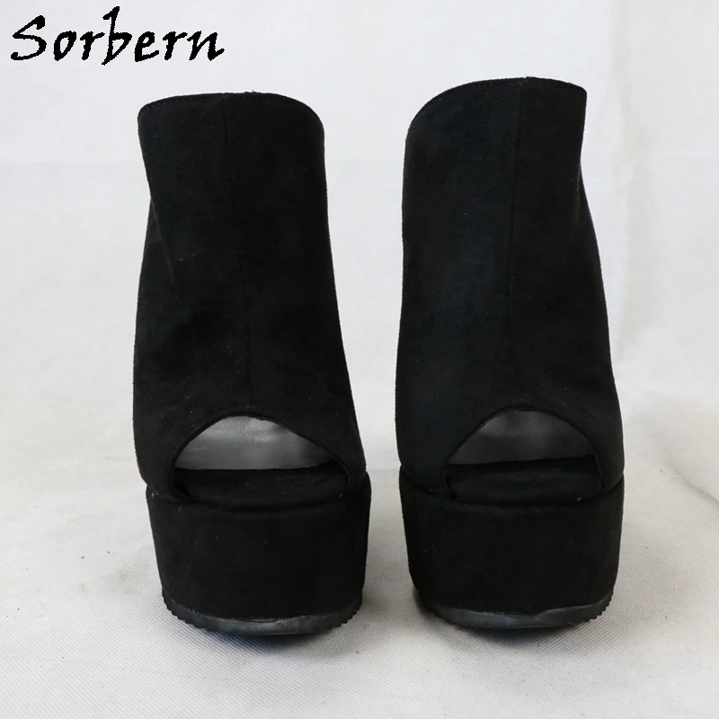 Sorbern 18Cm Wedges Sandals High Heel Women Mules Open Toe Platform Shoes Big Size 13 Womens Heels Designer Custom Colors