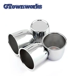 4pcs 67mm 2.64in tappo centrale della ruota per spingere attraverso il foro del camion o il rimorchio alto 2.4in coprimozzo accessori per auto in acciaio al carbonio cromato