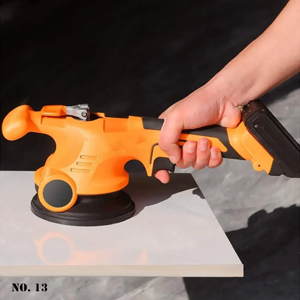 New Tile Vibrator Machine Bricklayer 16.8V Tile Suction Cup 13000mAh Lithium Wireless Tile Floor Laying Vibrator Leveling Tool