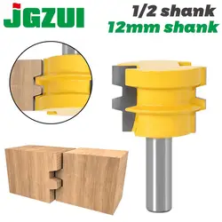 1pc Glue Joint Router Bit - Medium Reversible Woodworking Chisel Cutter Tool - 1/2