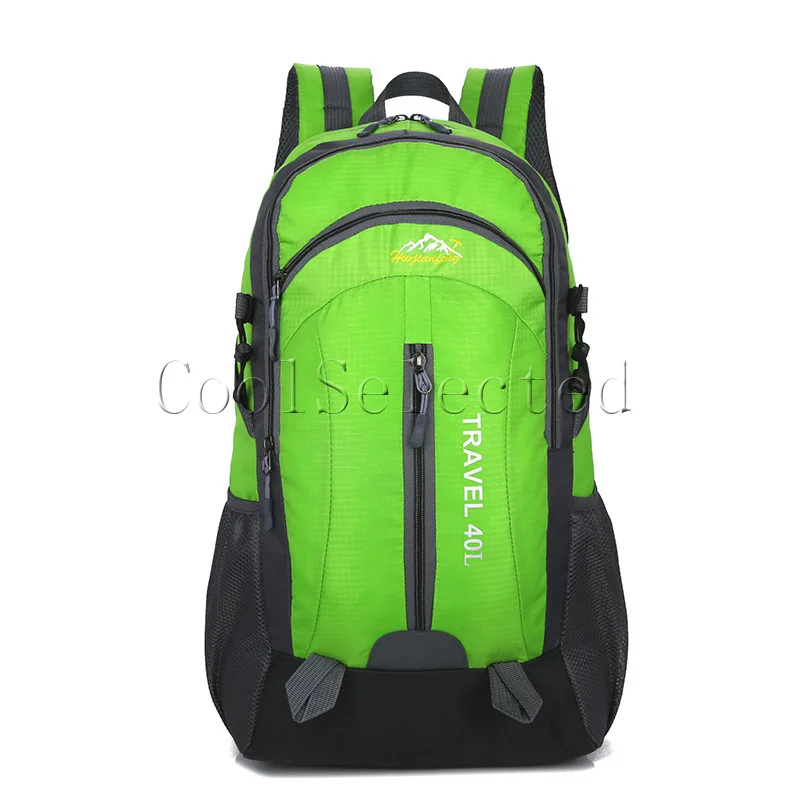 40L USB مقاوم للماء تسلق حقائب ظهر للجري حقيبة السفر حقيبة التخييم محمول Daypack الظهر في الهواء الطلق الرجال النساء