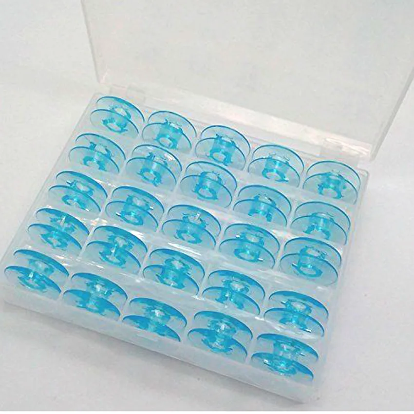 20/25PCS bobbins With Box Clear  Plastic Bobbins Pfaff bobbin Home sewing machine 9033P