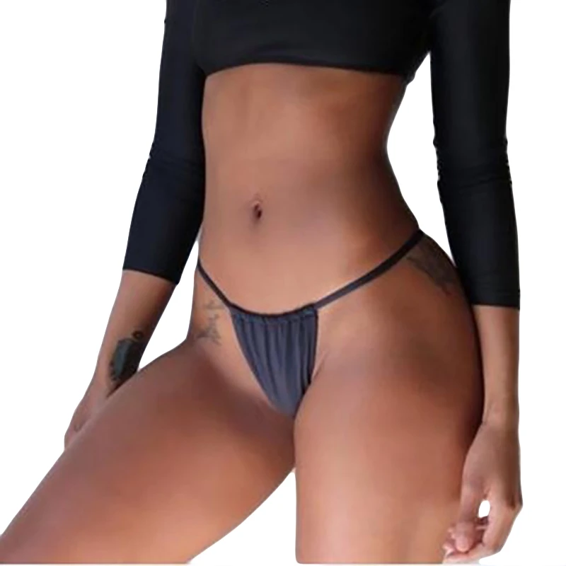 2020 Womens Swimwear Brazilian Cheeky Bikini Bottom Side Tie Thong Bathing Swimsuit Black Sexy Briefs Summer thongs Beachwear
