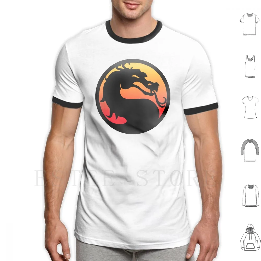 Mortal Kombat T Shirt DIY Big Size 100% Cotton Mortal Mortal Kombat Mortal Kombat Video Games Fatality Kung Lao Kitana Reptile