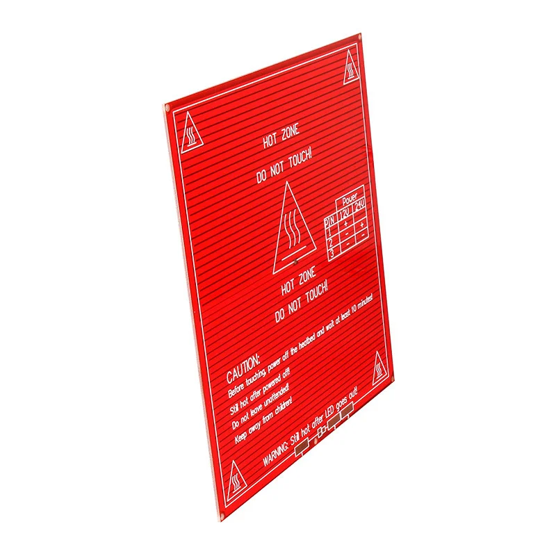 1pc ulepszony MK2B podgrzewane łóżko kwadratowe z włókna szklanego PCB płyta grzejna podwójny 12V 24V czerwony MK2 B 214mm x 214mm gorące łóżko do drukarki 3D ciepła część