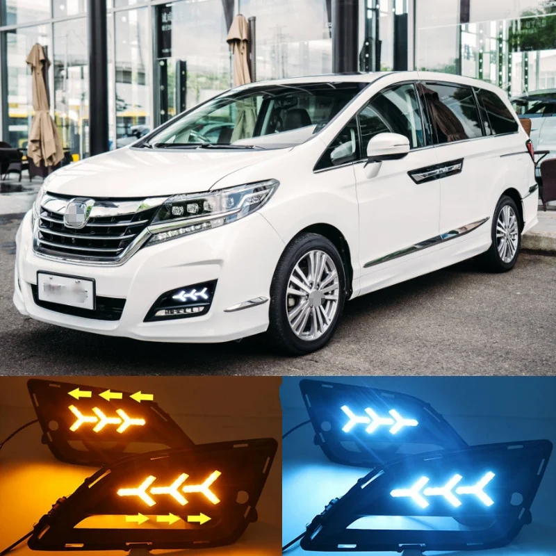 1set LED DRL faro per elysion fendinebbia faro per auto per honda elysion luce diurna accessori per auto 2016 ~ 2019