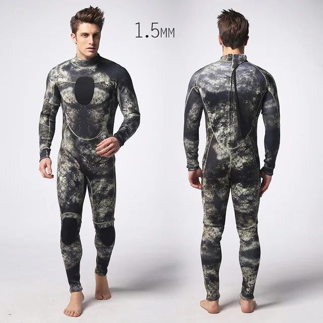 Profesional 1.5MM Scuba Camo Neoprene Spearfishing Berenang Peralatan Menyelam Bawah Air Setelan Pria Snorkeling Tetap Hangat Setelan Basah