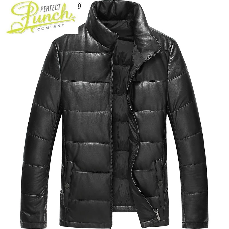 

Winter Autumn Genuine Leather Jacket Men Sheepskin Coat Duck Down Jacket Men Warm Real Chaqueta Cuero Hombre CM-130096