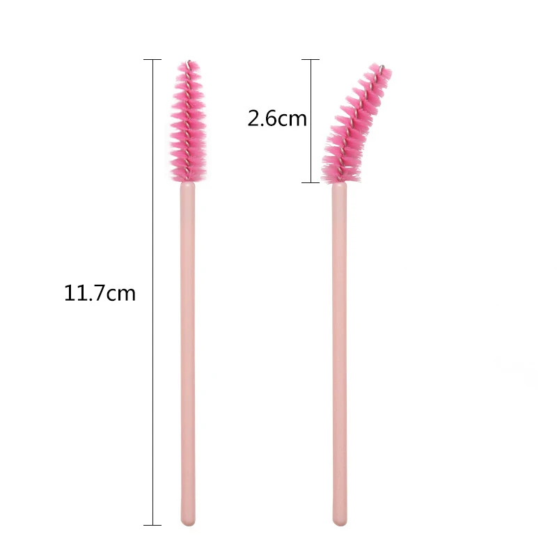 50pcs/lot Disposable Nylon Mascara Wand Applicator Green Eyelash Brush For Eyelash Extension Makeup Tools