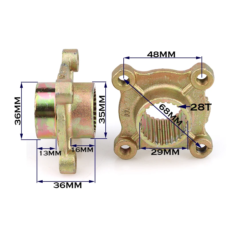 61 سنتيمتر 65 سنتيمتر المحور الخلفي الجمعية مع قوس و محور سلسلة ل 110cc 125cc 150cc أربع عجلات عربات التي تجرها الدواب الكثبان الرملية 4 ثقوب 3 ثقوب