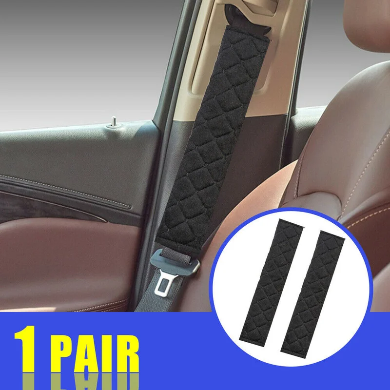 Black Portable Universal extended Car Safety Seat Belt Shoulder Pad Cover Cushion Harness Interior Part Gadget Car Accessories