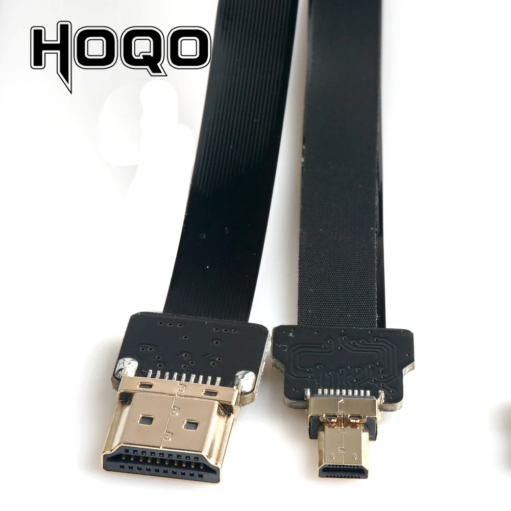 Angular FPV MicroHDMI para HDMI-compatible Plano FPC 20cm 30cm 50cm  pe pes sj4000 sjcam sj5000 gopro hero 4 hero 3 xiaomi yi