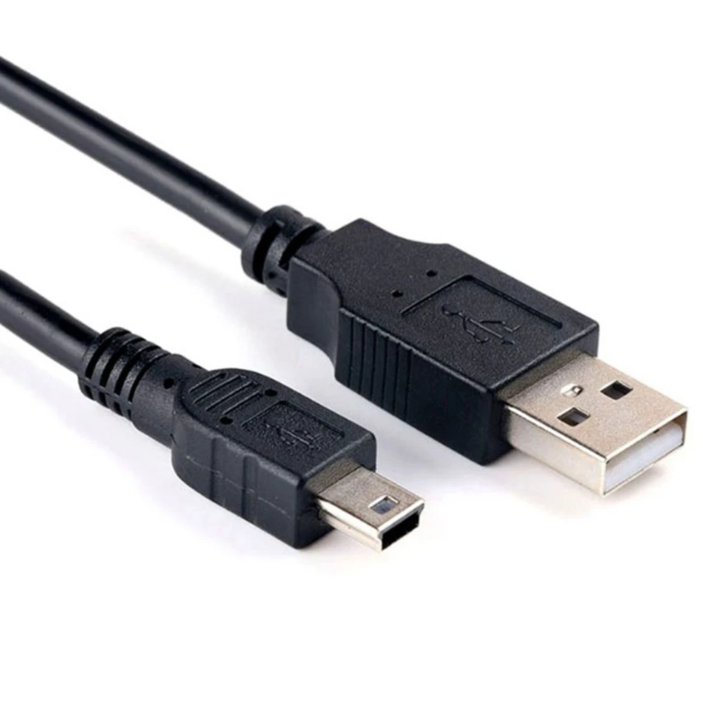 10pcs/lot 0.5M 1.0M 1.5M 2.0M Length USB 2.0 A Male to Male 5 Pin Mini USB Cable Data Charging Cable for MP3 MP4 Camera