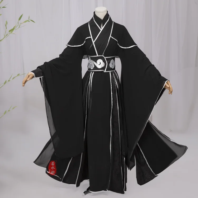 

Anime Tian Guan Ci Fu He Xuan Cosplay Sha Po Lang Chang Geng Costume MO DAO ZU SHI Song Zichen Costumes Black Hanfu Adult Outfit