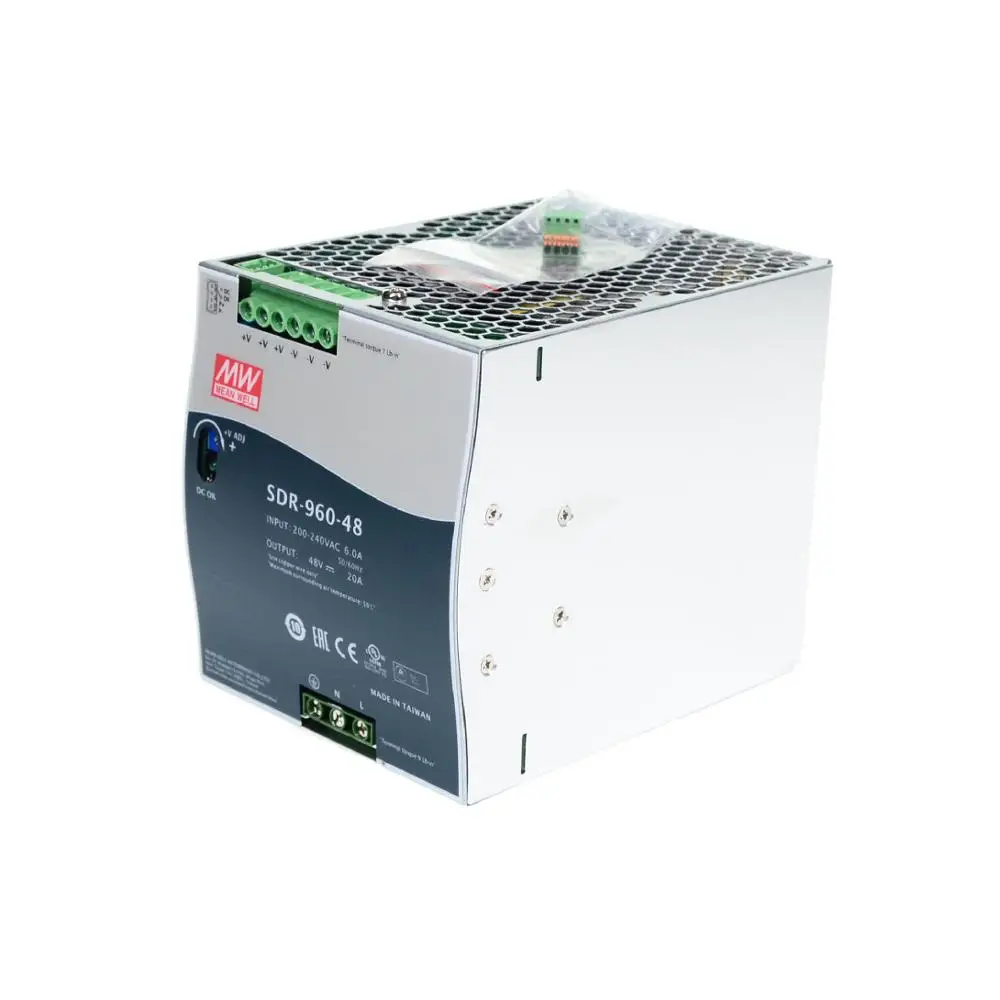 Original Mean Well SDR-960-48 meanwell DC 48V 20A 960W Single Output Industrial DIN Rail with PFC Function Power Supply