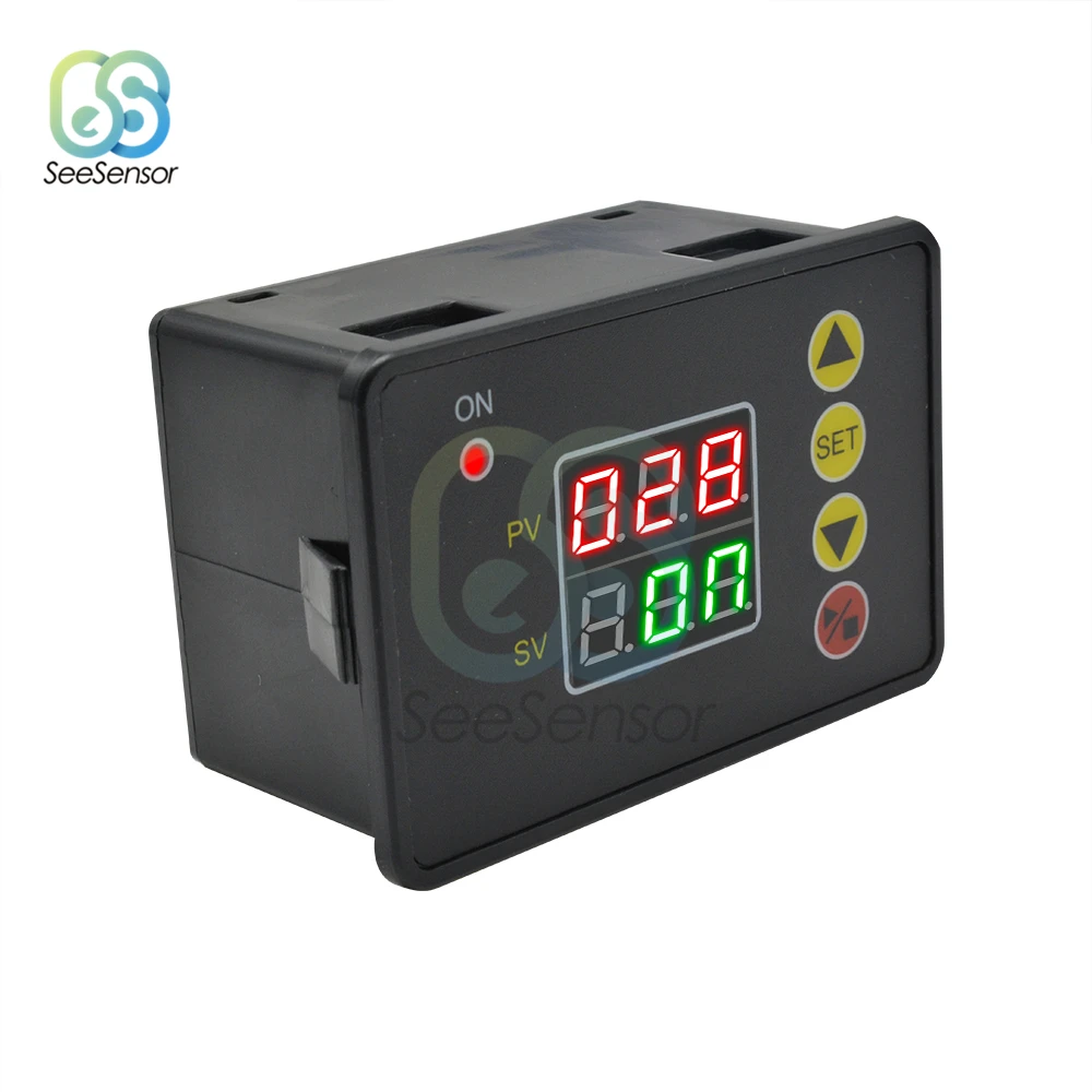 T2310 220V 24V 12V Digital Time Controller Cycle Timer Delay Relay Module Dual LED Display Timing Relay Switch