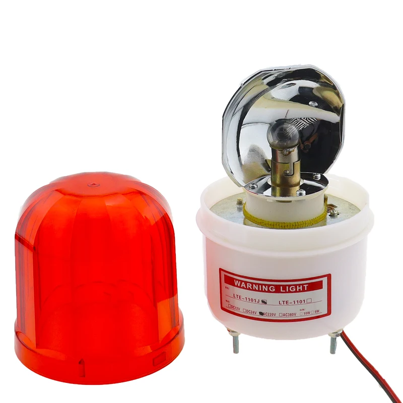 DC12V/24V DC110V/220V Red Yellow Green Blue Rotating Warning Light Lamp for Industrial LTE-1101 indicator light