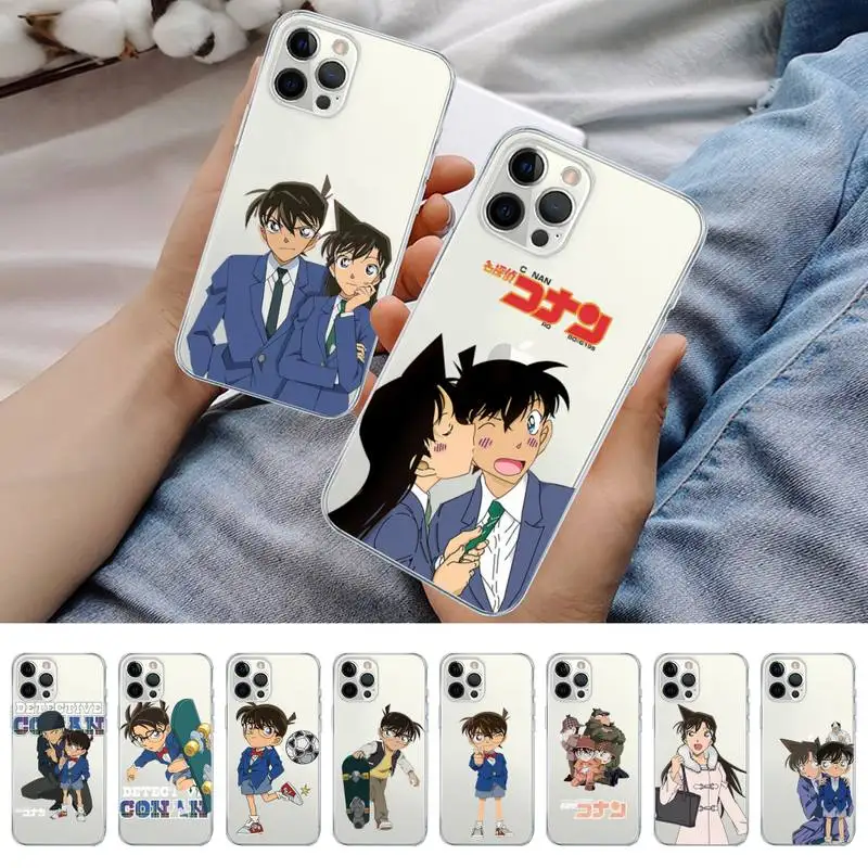 Anime Detective Conan Phone Case for iPhone 11 12 13 mini pro XS MAX 8 7 6 6S Plus X 5S SE 2020 XR case