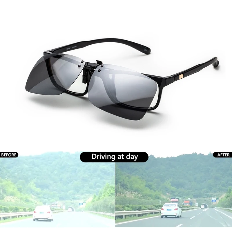 Car Driving Night Vision Lens Sunglasses Clip For Mitsubishi Asx Lancer 10 Outlander Pajero Sport 9 L200 Colt Carisma Galant