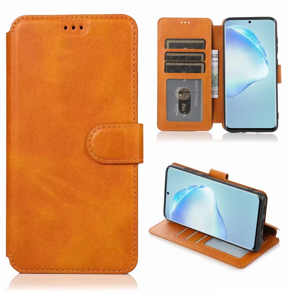 For Samsung Galaxy S21 S20 Ultra S10 S9 S8 Plus Note 20 10 Plus 9 8 Magnetic Flip Case Leather 360 Protect Luxury Wallet Cover