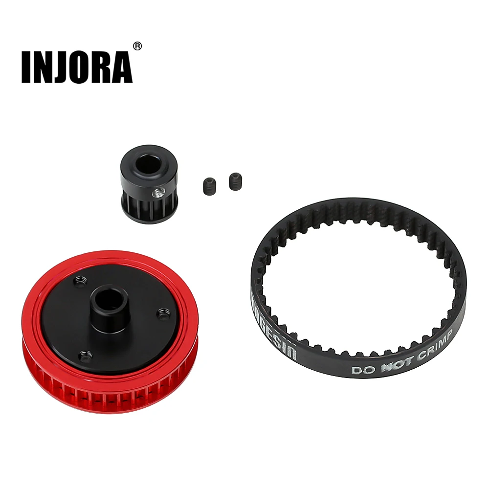 INJORA 3.2/5.0 Belt Drive Transmission Gears System for 1/10 RC Car Crawler Axial SCX10 & SCX10 II 90046 Upgrade DIY Parts