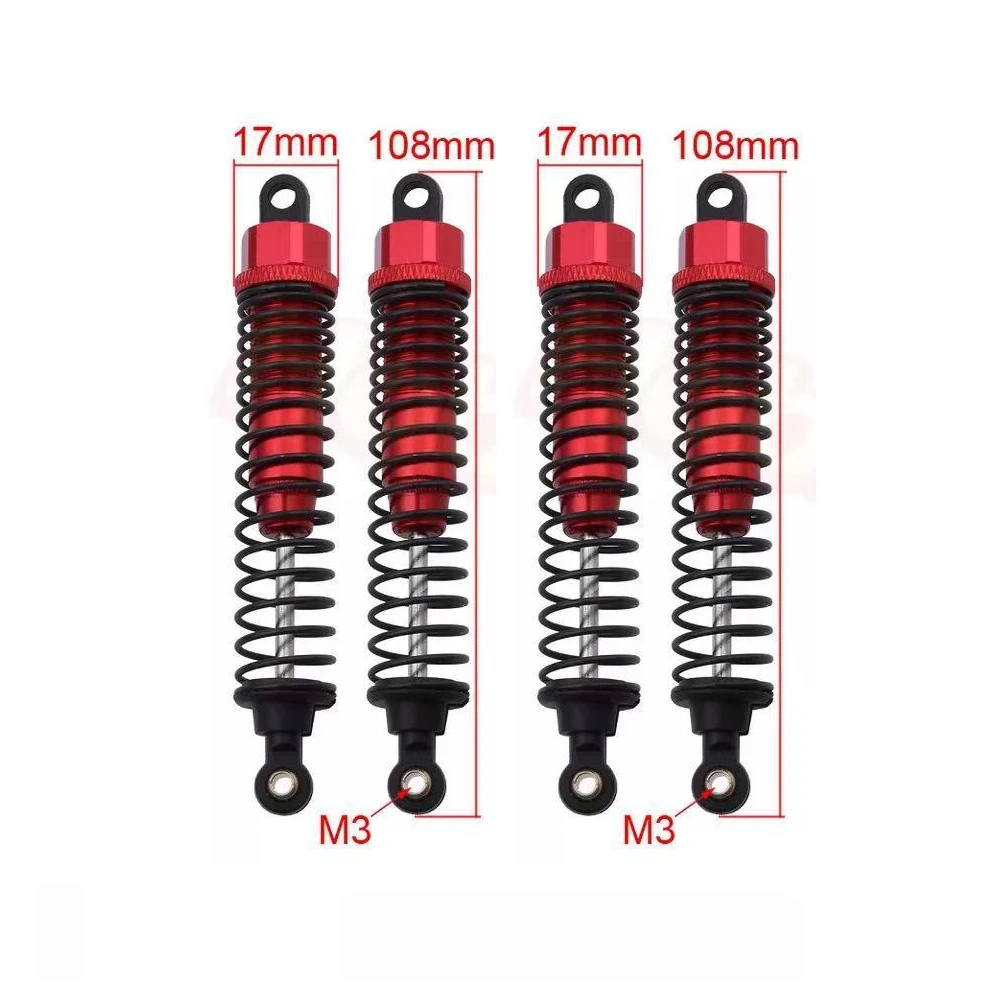 

2PCS 108mm Long Front Rear Assembled Shock Absorber Spring Damper Suspension for 1/10 HSP Scale RC Car Truck Off Road Buggy