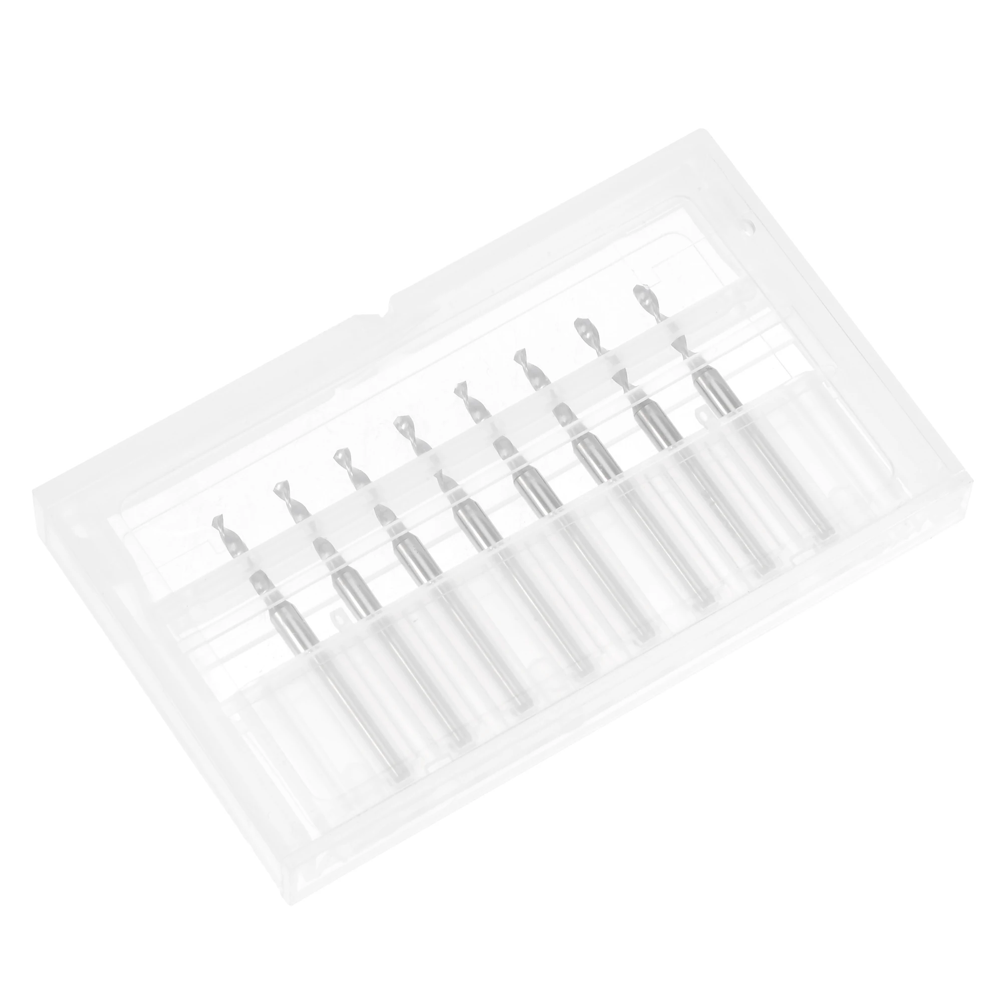 Uxcell-Flauta espiral de carburo de tungsteno, vástago de 1/8 ", placa de circuito, broca PCB, 8 piezas