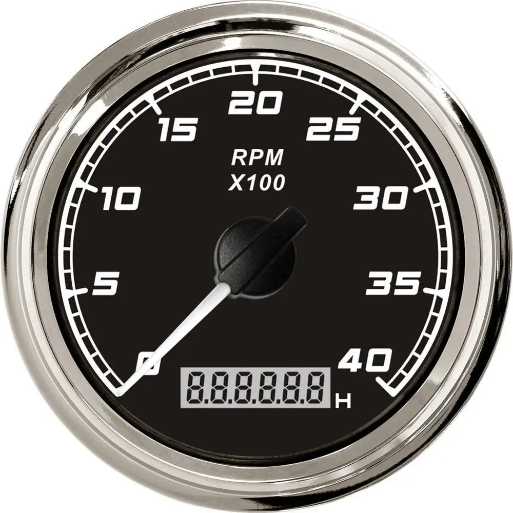 

Kus Diesel Engine Revolution Meters 85mm White Dial Tachometers Lcd Rev Counters with Hourmeters for Car Ship Truck 0-4000RPM