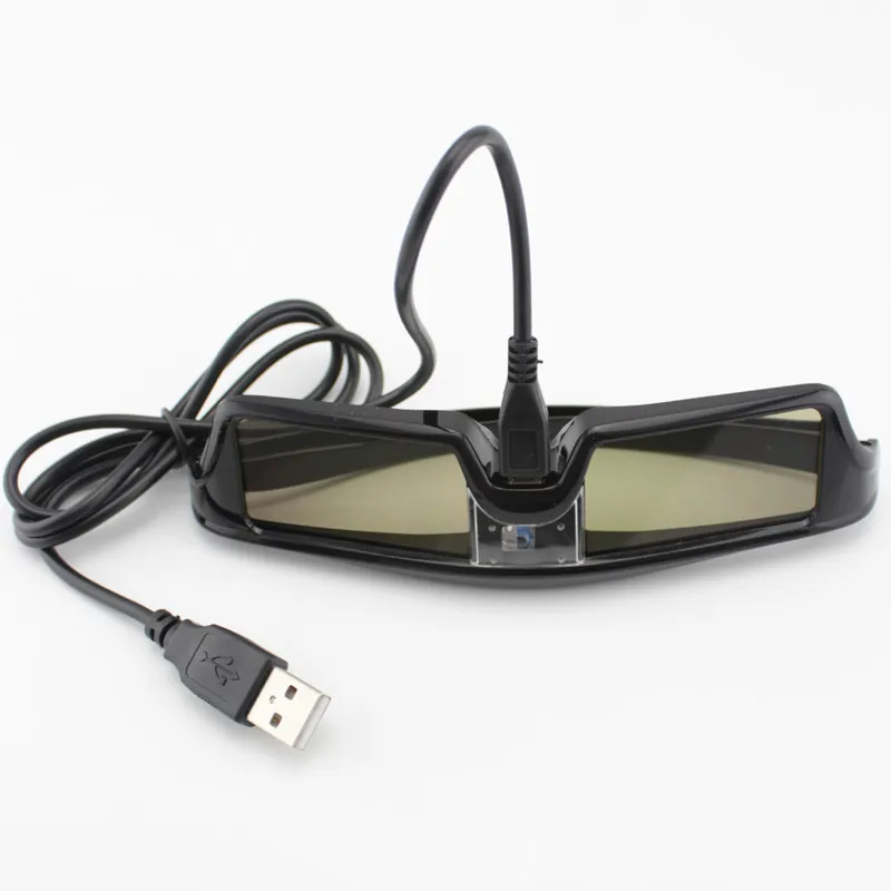 نظارات فيلم ثلاثية الأبعاد للتلفزيون الليزر العارض DLP-Link نشط مصراع المسرح المنزلي HD ستيريو فيلم USB تهمة رئيس شنت لعبة الموسيقى