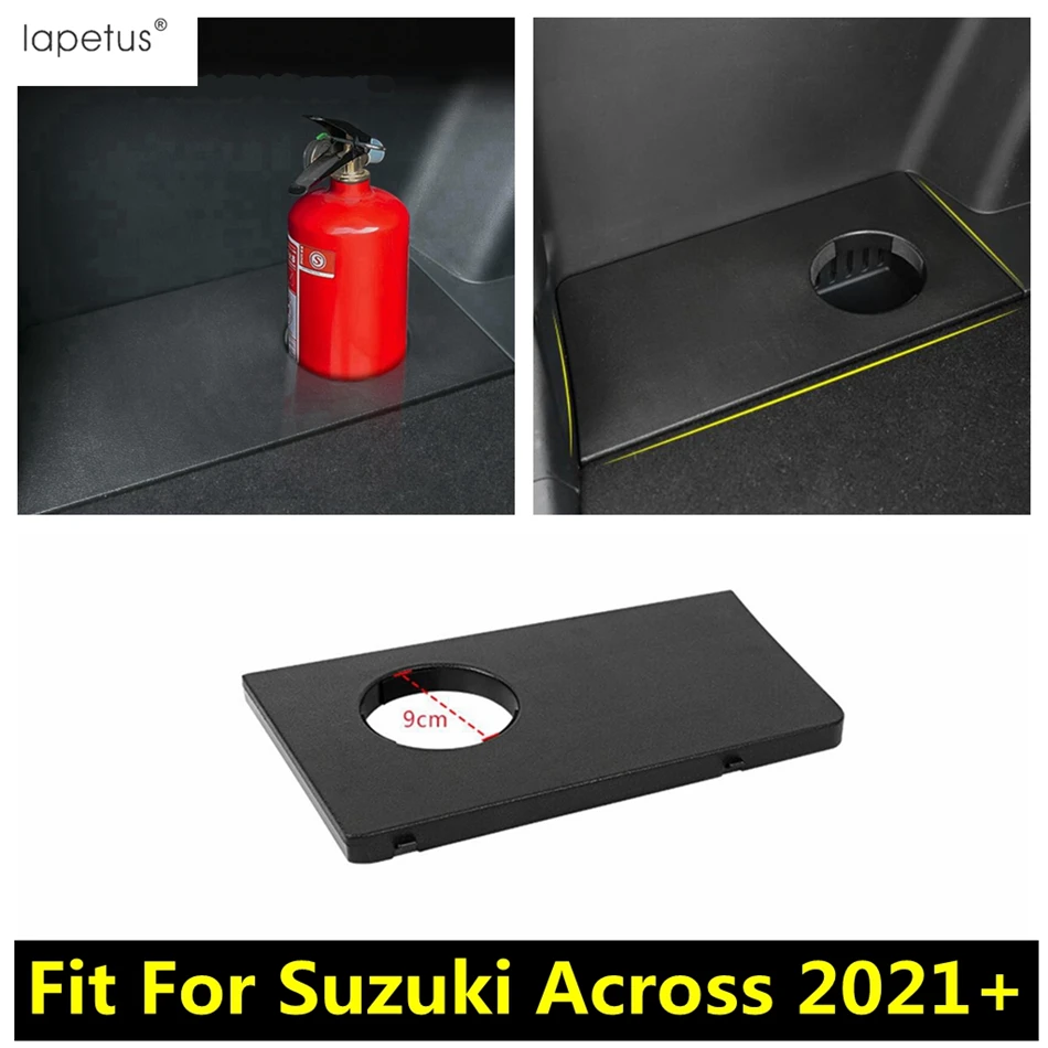 Car Rear Trunk Fire Extinguisher Fixed Bracket Holder Panel Cover Trim Plastic Accessories Interior Fit For Suzuki Across 2021