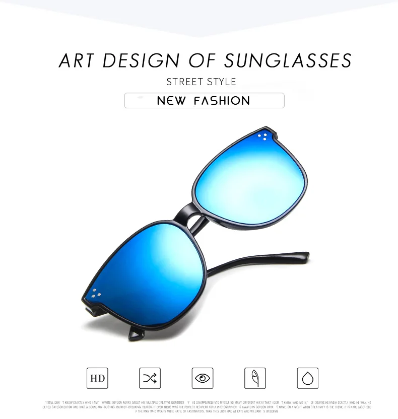 아세테이트 선글라스 Unisex 새로운 패션 제곱 된 거울 한국 태양 안경 여성 안경