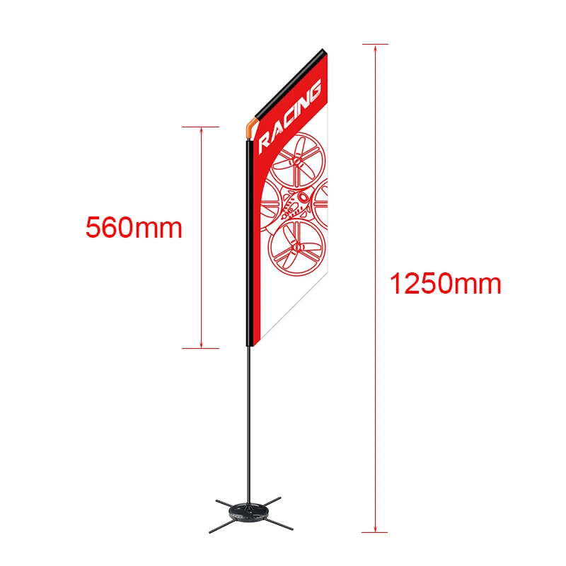 LDARC 560mm FPV Freestyle Outdoor Flying Flagpole for RC Small Quadcopter Competition Practice Field Marking Track Flight Drones