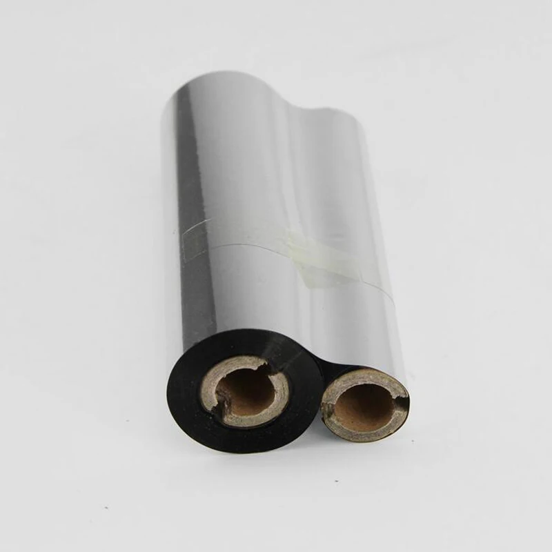 2 Rolls 110mm x 70M Resin Wax Resin Ribbon for Thermal Transfer Printer Sticker Matte Silver PET or PP Barcode Label