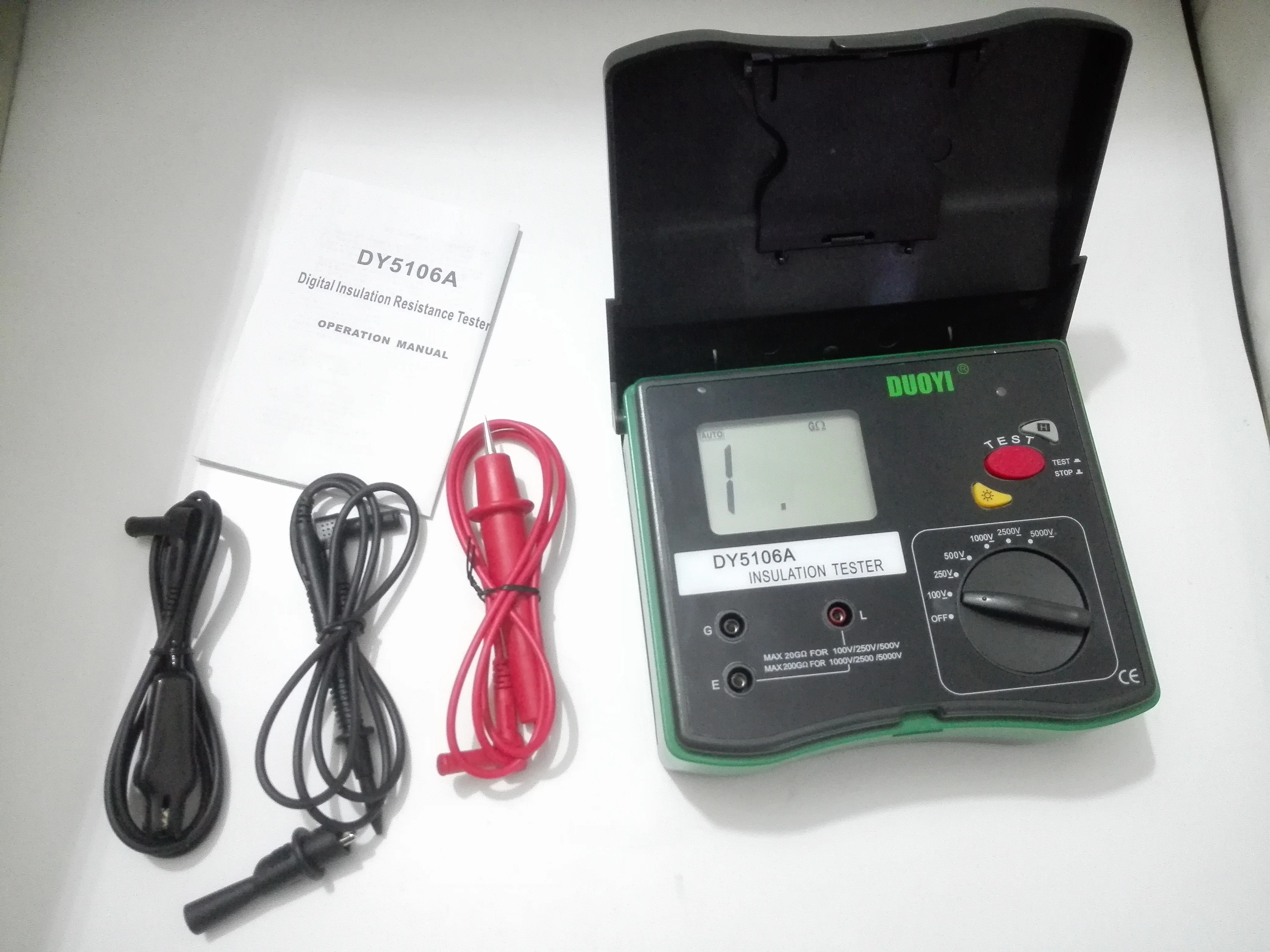 DY5106A Digital Insulation Resistance Tester Meter Voltmeter Megohmmeter 5000V