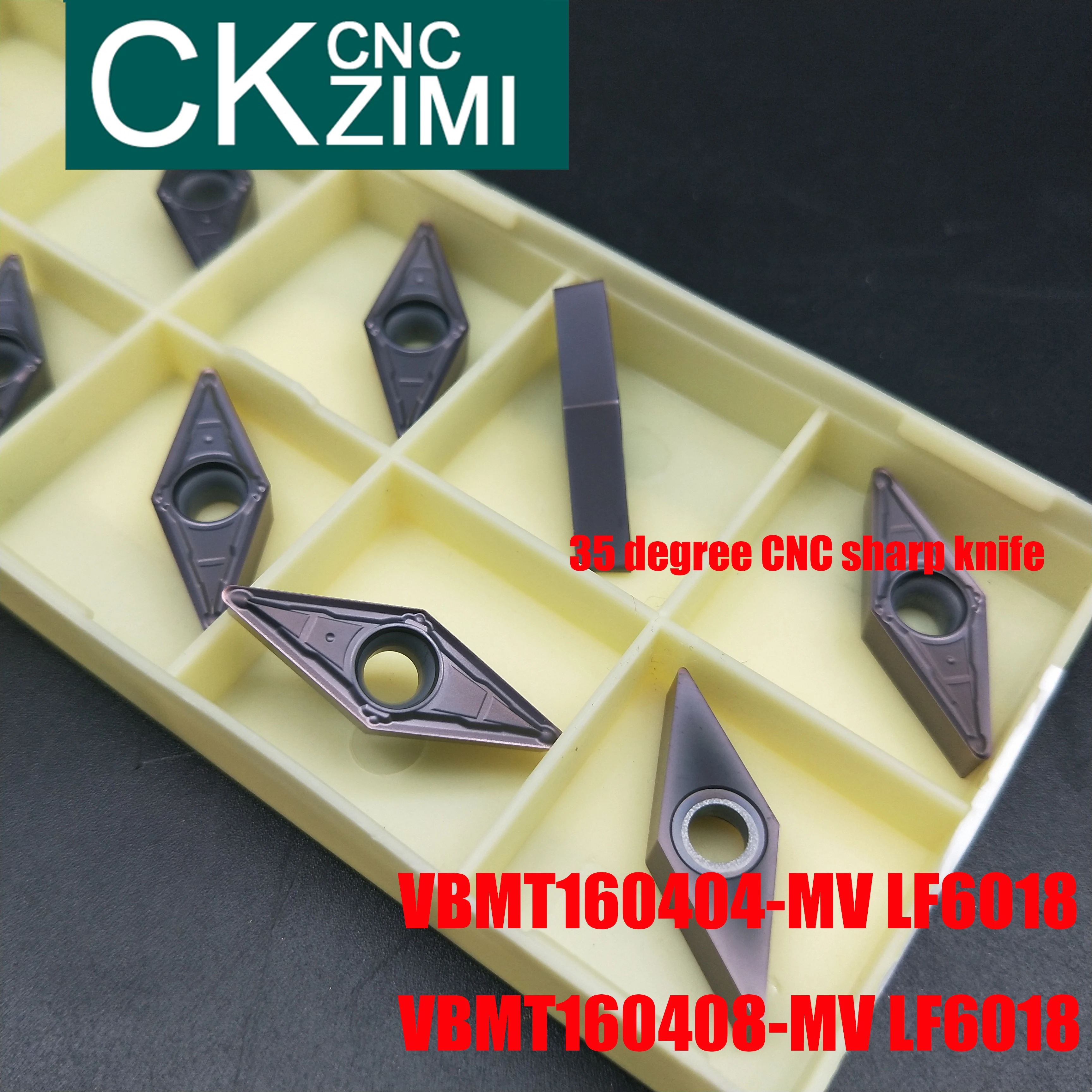 Insertos de carburo de acero inoxidable, insertos de torneado afilado CNC de 35 grados, 10 VBMT160404-MV, VBMT160408-MV, LF6018, VBMT331, VBMT332