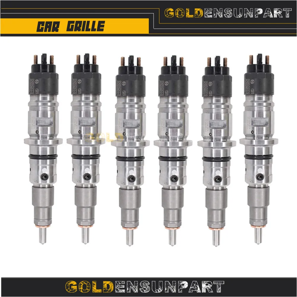 

New Set Of 6 Diesel Fuel Injector 0445120050 For Dodge Ram Truck Cummins 6.7L