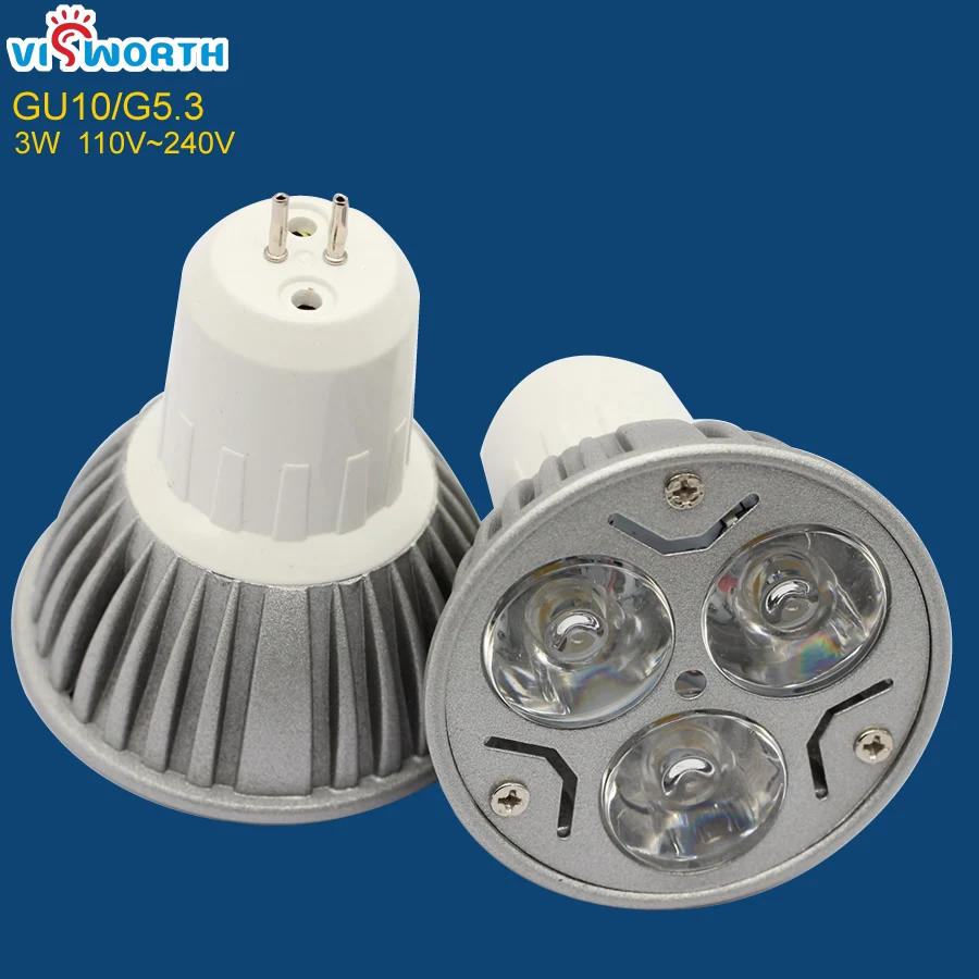 3W Led Spotlight G5.3 GU10 Led bulb light COB AC 110V 220V 240V Warm Cold White Cabinet Led Lamp Aluminum Body