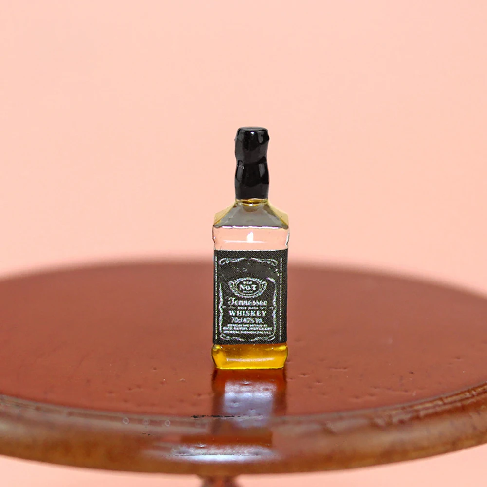 1/12 Dollhouse Supermarket Miniature Whisky Bottle Wine Glass Mini Goblet Toy ob11 bjd Decoration Doll House accessories image 5