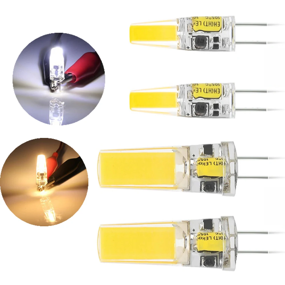 

G4 3W 6W LED Silicone COB No Flickering Strobe Light Bulb Replace Halogen 30W 60W Chandelier Lamps AC/DC 12V Warm / Cold White