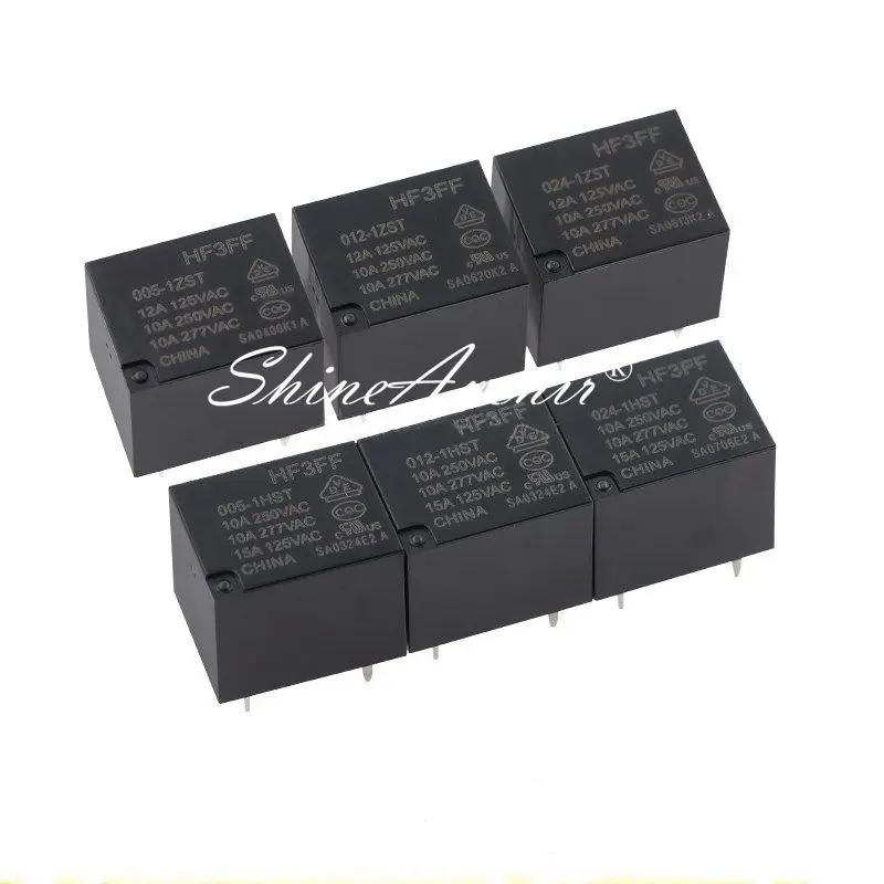 

5pcs/lot Relay HF3FF-005-1HST 012-1HST 024-1HST 5V 12V 24V 4PIN HF3FF-005-1ZST 012-1ZST 024-1ZST 5PIN Original in stock