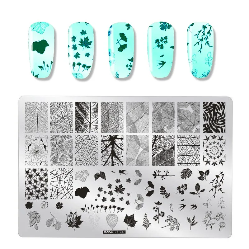 1 PC Zjoyplus Leaf Design DIY Nail Art Stamp Stamping Image Nail Art Decorations Stamp DIY Polish Stamp Nail Art Tool