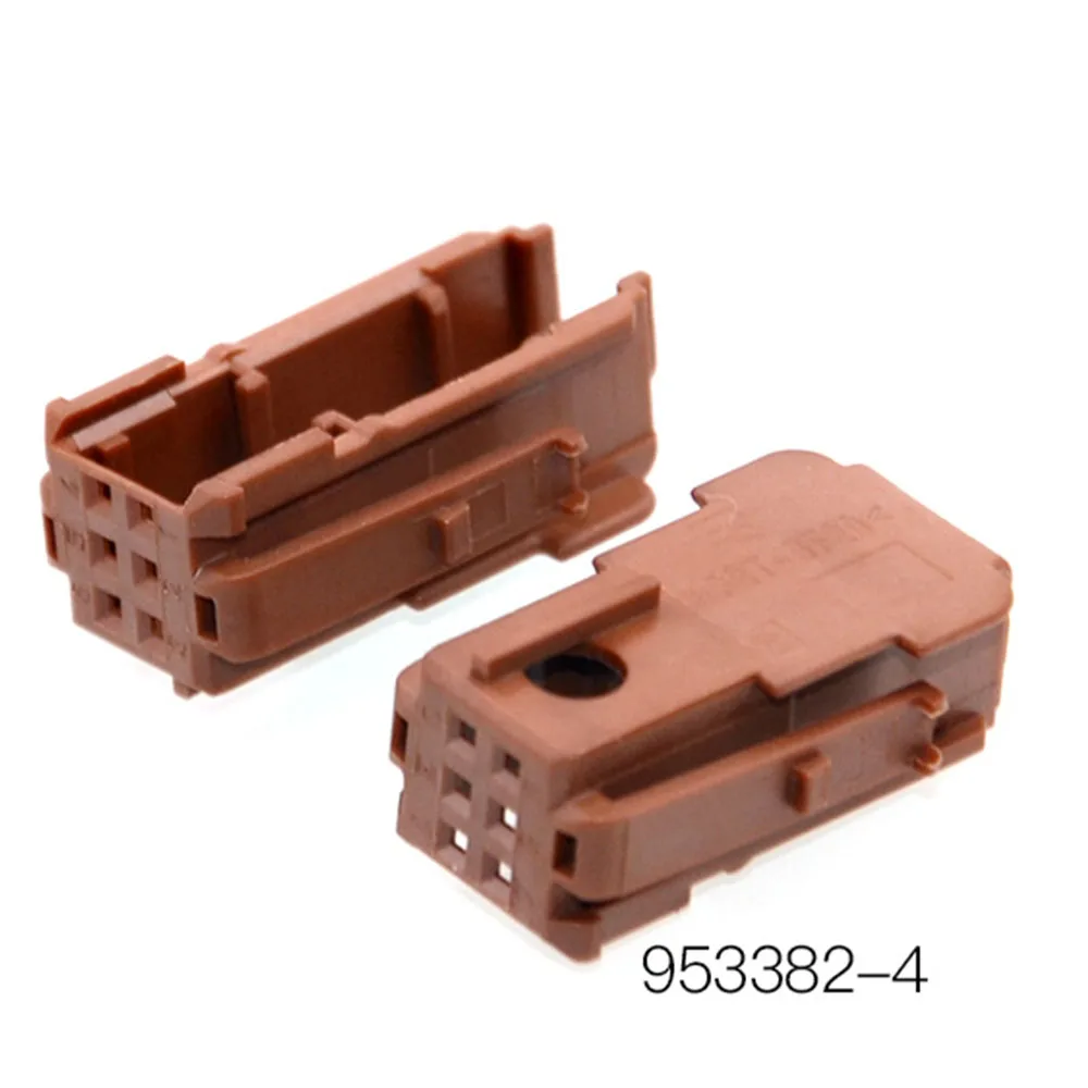 5PCS 6P Brown/Black/Green Plastic Housing Car Plug-in 953382-4/953382-1/953382-3  Connector Wire Harness Sheath