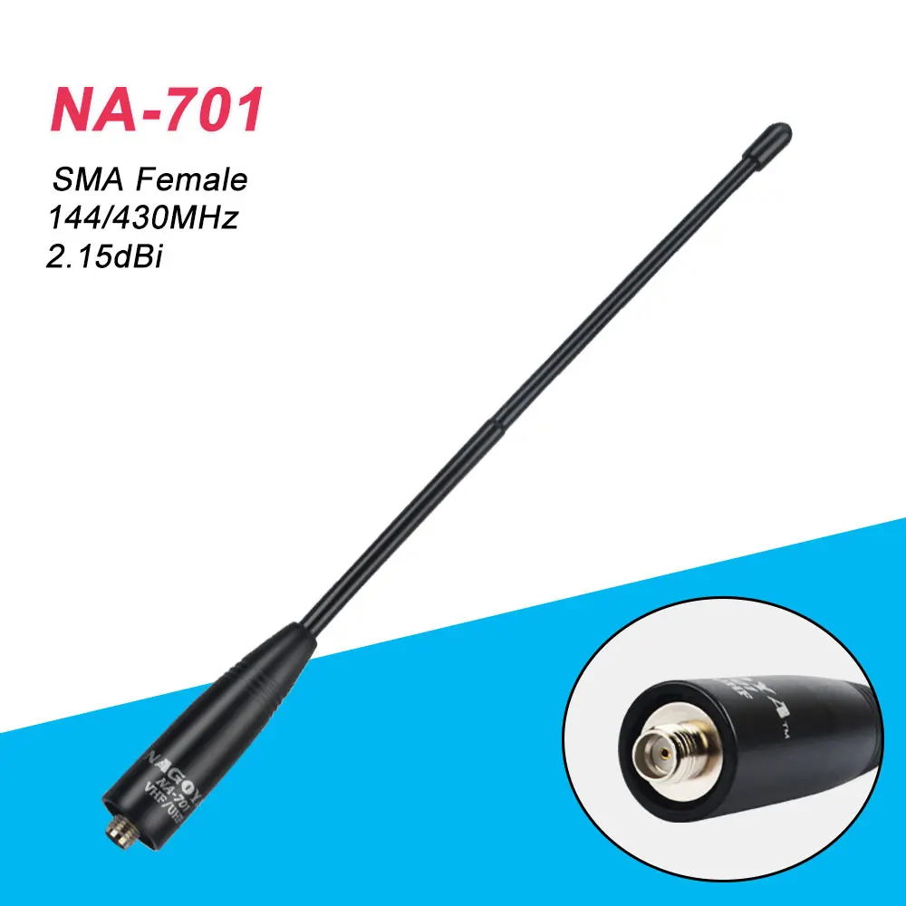 

Original Nagoya NA-701 SMA-Female Dual Band VHF UHF 10W Antenna For UV-5R 888s H777 HYT BAOFENG PX-777 PX-888 Walkie Talkie