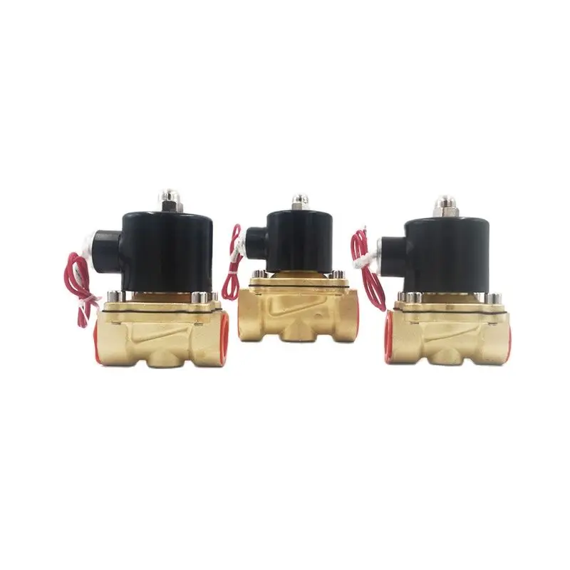 DN8 DN10 DN15 DN20 DN25 N / C Pneumatic Solenoid Valve for Water Oil Air Brass 2W 1 Inch Electromagnetic Inlet Va