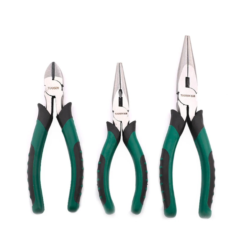 TUOSEN 6 8 inch Needle nose pliers Rope scissors Steel Wire Rope pliers Cable Cutter Tool for 1mm 1.5mm Diameter Stranded wire