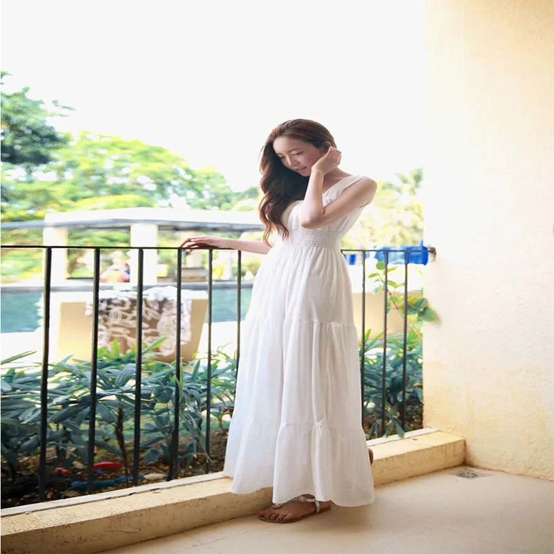 

Ladies Summer New Chiffon Dress Women Racerback Slim Sexy one-piece Long Dress