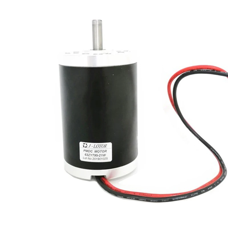 63ZYT95 63mm Permanent Magnet Brush DC Motor 24V 3000RPM 140mN.m 2.7A PMDC Brush Motor